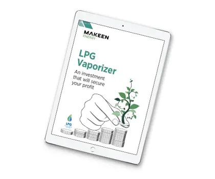 Graphic showing an e-book for a LPG Vaporiser