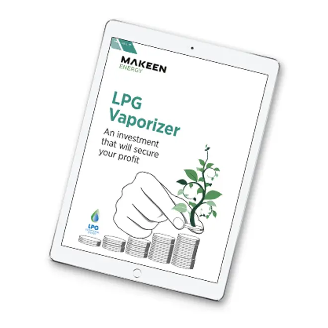 Graphic showing an e-book for a LPG Vaporiser