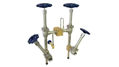 Fill manifold with 5 blue handles