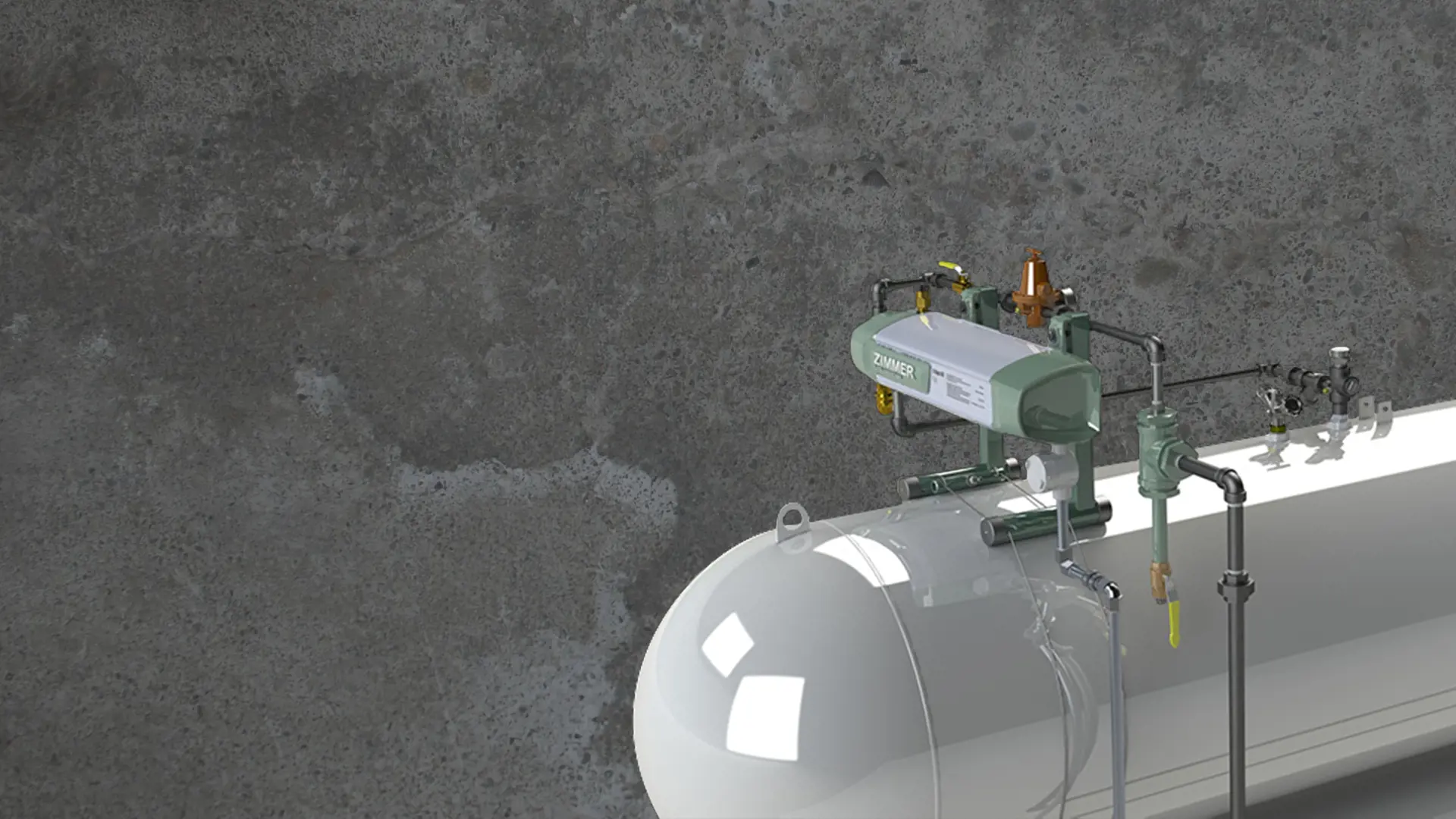 Image of a Zimmer vaporiser on a tank